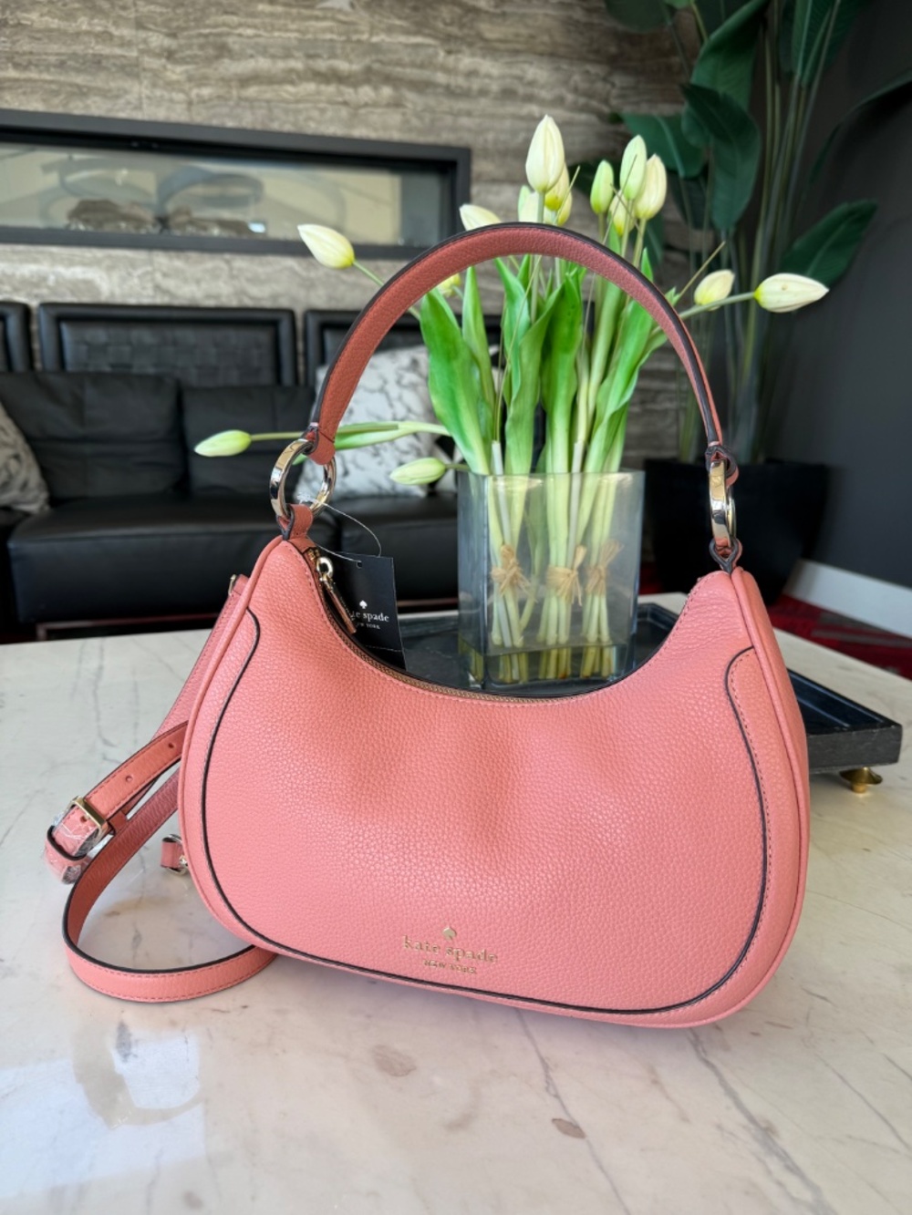 New Kate Spade Leila Pebbled Leather Shoulder Bag - Picture 15 of 16